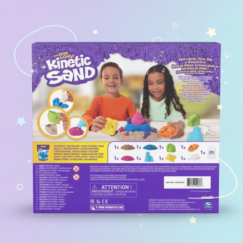 Detaillierte Förmchen für perfekte Sandkreationen.