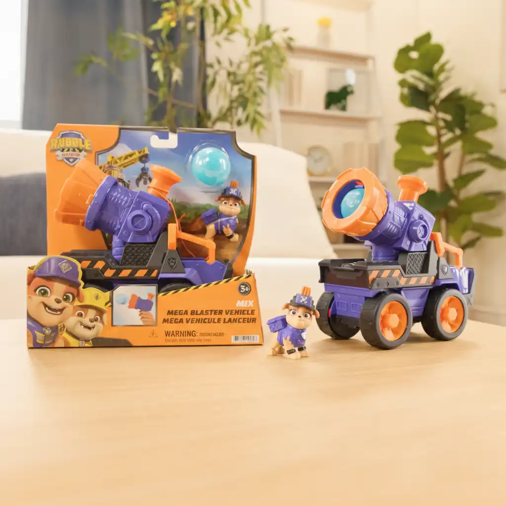 Lerne spielerisch mit einem funktionierenden Geschosswerfer.