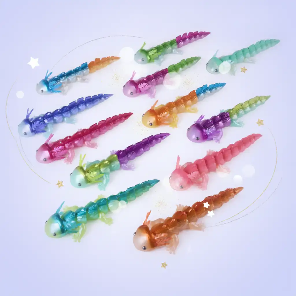 Entdecke alle Möglichkeiten der Positionierung deines neuen Axolotls.
