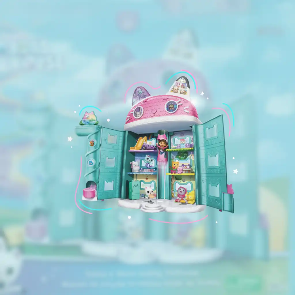 Detailreich gestaltetes Puppenhaus mit Interaktiv Elementen für großartigen Spielspaß.